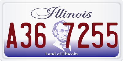 IL license plate A367255