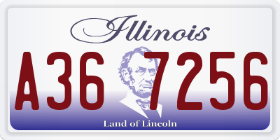 IL license plate A367256