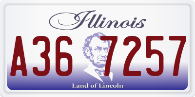 IL license plate A367257