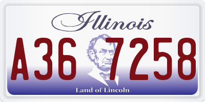 IL license plate A367258