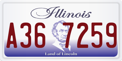 IL license plate A367259