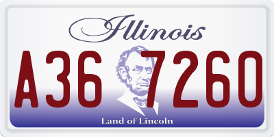 IL license plate A367260