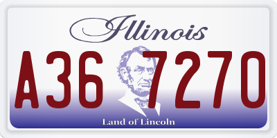 IL license plate A367270