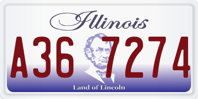 IL license plate A367274