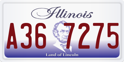 IL license plate A367275