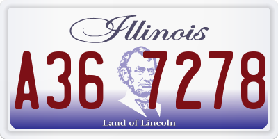 IL license plate A367278