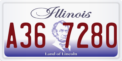 IL license plate A367280