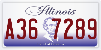 IL license plate A367289