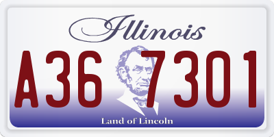 IL license plate A367301