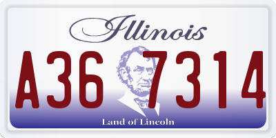 IL license plate A367314