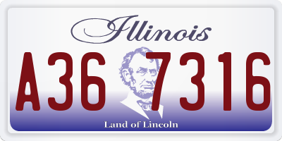IL license plate A367316