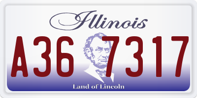 IL license plate A367317