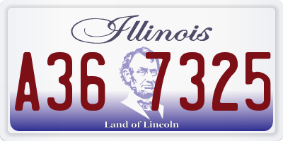 IL license plate A367325