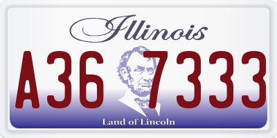 IL license plate A367333