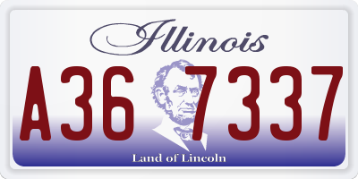 IL license plate A367337