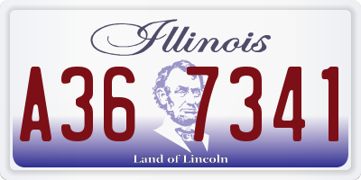 IL license plate A367341