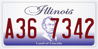 IL license plate A367342