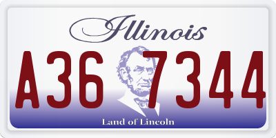 IL license plate A367344