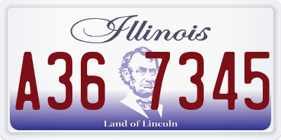 IL license plate A367345