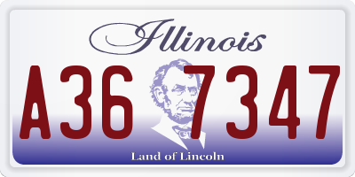 IL license plate A367347