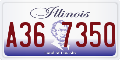 IL license plate A367350