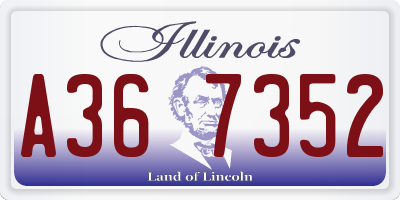 IL license plate A367352