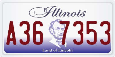 IL license plate A367353