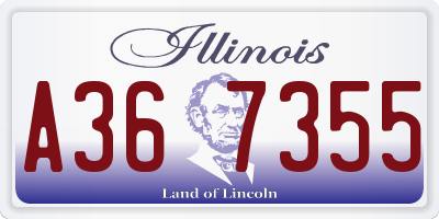 IL license plate A367355