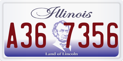 IL license plate A367356