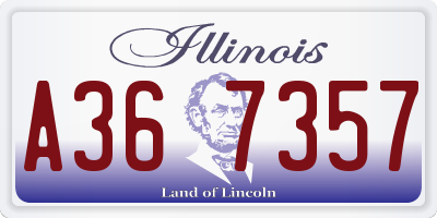 IL license plate A367357