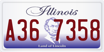 IL license plate A367358