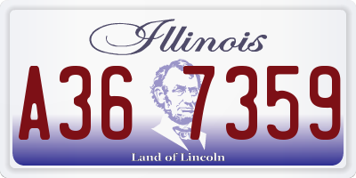 IL license plate A367359