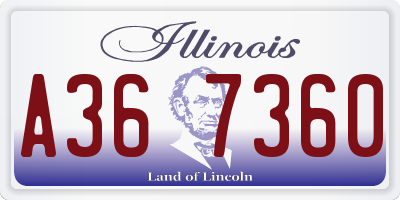 IL license plate A367360