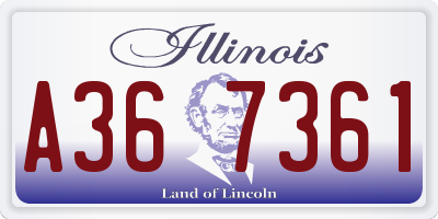 IL license plate A367361