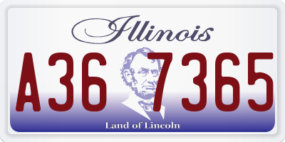 IL license plate A367365