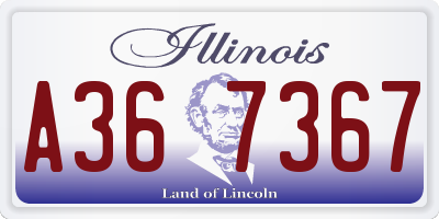 IL license plate A367367