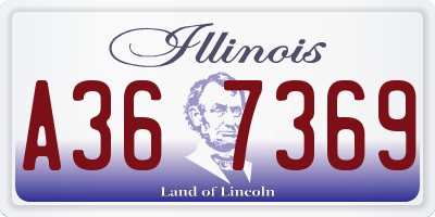 IL license plate A367369
