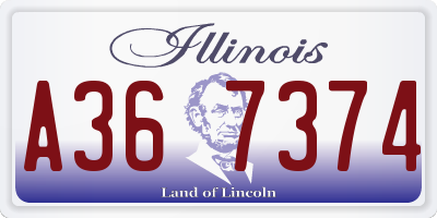 IL license plate A367374
