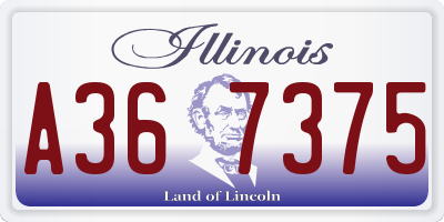 IL license plate A367375