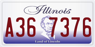 IL license plate A367376
