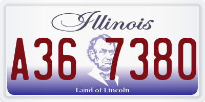 IL license plate A367380