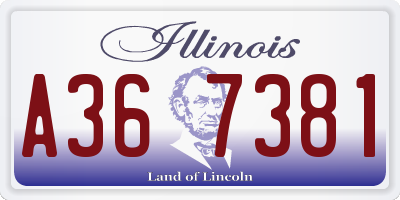 IL license plate A367381