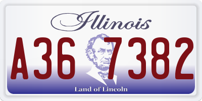 IL license plate A367382