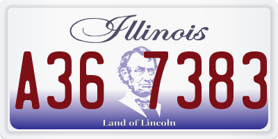 IL license plate A367383