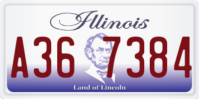 IL license plate A367384