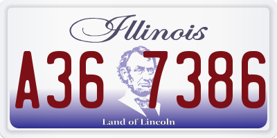IL license plate A367386