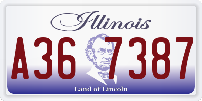 IL license plate A367387