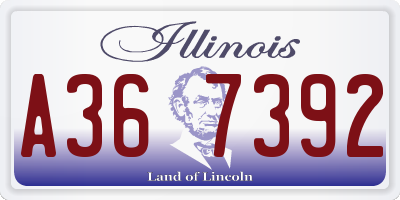 IL license plate A367392