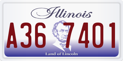 IL license plate A367401