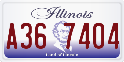 IL license plate A367404